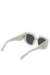 White sunglasses for women Prada - Decoration: logo on the bracket. plastic, metal. Country of manufacture: Italy. Care: specialized cleaning - photo 4