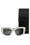 Prada White sunglasses for women - Decoration: logo on the bracket. plastic, metal. Country of manufacture: Italy. Care: specialized cleaning - photo 5