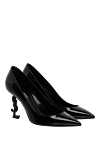 Saint Laurent Black leather shoes for women - Decoration: logo on the heel. 100% genuine leather. Heel height: 8.5 cm. Country of manufacture: Italy. Care: specialized cleaning - photo 3