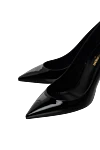 Saint Laurent Black leather shoes for women - Decoration: logo on the heel. 100% genuine leather. Heel height: 8.5 cm. Country of manufacture: Italy. Care: specialized cleaning - photo 5