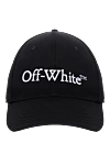 Off-White Black cotton cap for women - 100% cotton. Country of manufacture: Italy. Care: specialized cleaning - photo 1