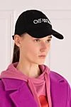 Black cotton cap for women Off-White - 100% cotton. Country of manufacture: Italy. Care: specialized cleaning - photo 2