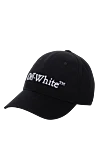 Off-White Black cotton cap for women - 100% cotton. Country of manufacture: Italy. Care: specialized cleaning - photo 3