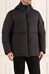 Stone Island Пуховик из полиамида серый мужской - логотип. капюшон. два боковых кармана. Утеплитель: 100% пух. молния. 100% полиамид. Страна производитель: Италия. Уход: специализированная чистка - фото 3