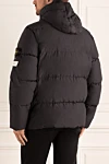 Пуховик из полиамида серый мужской Stone Island - логотип. капюшон. два боковых кармана. Утеплитель: 100% пух. молния. 100% полиамид. Страна производитель: Италия. Уход: специализированная чистка - фото 4