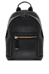Tom Ford Backpack made of genuine leather, black - 100% genuine leather. Closure: zipper. front zip pocket. Country of manufacture: Italy. Care: specialized cleaning - photo 1