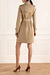 Beige cotton coat for women Burberry - buttons, belt. two pockets. 100% cotton. Country of manufacture: Italy. Care: specialized cleaning - photo 4