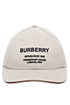 Burberry Women's white cotton cap - logo. 100% cotton. Country of manufacture: Italy. Care: specialized cleaning - photo 1