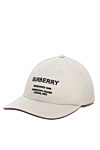 Burberry Women's white cotton cap - logo. 100% cotton. Country of manufacture: Italy. Care: specialized cleaning - photo 3