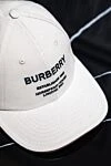 Burberry Women's white cotton cap - logo. 100% cotton. Country of manufacture: Italy. Care: specialized cleaning - photo 7