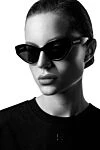 Black acetate sunglasses for women Balenciaga - Decoration: logo on the bracket. 100% acetate. Country of manufacture: Italy. Care: specialized cleaning - photo 6