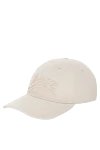 Loewe Women's white cotton cap - 100% cotton. Country of manufacture: Italy. Care: specialized cleaning - photo 3