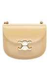 Celine Yellow leather bag for women - Decoration: gold-plated logo. Fastener: magnetic button. 100% genuine leather. Country of manufacture: Italy. Care: specialized cleaning - photo 1