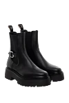 Celine Black leather boots for women - 100% genuine leather. Heel height: 4.5 centimeters. Fastener: elastic insert. Country of manufacture: Italy. Care: specialized cleaning - photo 3