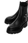 Celine Black leather boots for women - 100% genuine leather. Heel height: 4.5 centimeters. Fastener: elastic insert. Country of manufacture: Italy. Care: specialized cleaning - photo 5