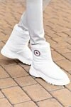 White polyamide boots for women Dior - logo. 100% polyamide. Country of manufacture: Italy. Care: specialized cleaning - photo 6