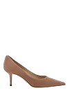 Jimmy Choo Beige suede shoes for women - 100% suede. Heel height: 6.5 cm. Country of manufacture: Italy. Care: specialized cleaning - photo 1