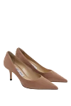 Jimmy Choo Beige suede shoes for women - 100% suede. Heel height: 6.5 cm. Country of manufacture: Italy. Care: specialized cleaning - photo 3