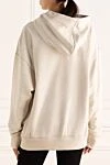 Hoodie made of cotton and polyester beige for women Isabel Marant - hood. Decoration: logo print, front pocket. 88% cotton, 12% polyester. Country of manufacture: Italy. Care: specialized cleaning - photo 4