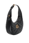 Gucci Black leather bag for women - Decoration: gold-plated logo. zipper. 100% genuine leather. Country of manufacture: Italy. Care: specialized cleaning - photo 3