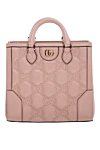 Gucci Pink leather bag for women - Decoration: gold-plated fittings, embossing, metal logo. zipper. 100% genuine leather. Country of manufacture: Italy. Care: specialized cleaning - photo 1