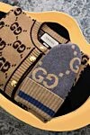 Шапка з кашеміру коричнева жіноча Gucci - логотип. 100% кашемір. Країна виробник: Італія. Догляд: спеціалізоване чищення - фото 4