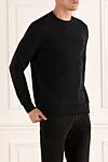 Jacob Cohen Sports sweatshirt made of cotton black for men - 100% cotton. Country of manufacture: Italy. Care: specialized cleaning - photo 3