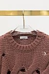 Brunello Cucinelli Pink cashmere jumper for women - textured knitwear. 100% cashmere. Country of manufacture: Italy. Care: specialized cleaning - photo 9