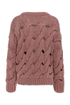 Pink cashmere jumper for women Brunello Cucinelli - textured knitwear. 100% cashmere. Country of manufacture: Italy. Care: specialized cleaning - photo 6