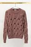 Brunello Cucinelli Pink cashmere jumper for women - textured knitwear. 100% cashmere. Country of manufacture: Italy. Care: specialized cleaning - photo 7