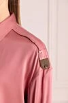 Brunello Cucinelli Silk shirt pink for women - contrasting buttons. buttons. 96% silk, 4% elastane. Country of manufacture: Italy. Care: specialized cleaning - photo 5