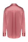 Silk shirt pink for women Brunello Cucinelli - contrasting buttons. buttons. 96% silk, 4% elastane. Country of manufacture: Italy. Care: specialized cleaning - photo 6
