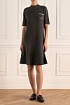 Gray cashmere dress for women Brunello Cucinelli - Decoration: contrast stripe around the neck, decorative chest pocket. 100% cashmere. Country of manufacture: Italy. Care: specialized cleaning - photo 2