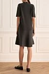 Gray cashmere dress for women Brunello Cucinelli - Decoration: contrast stripe around the neck, decorative chest pocket. 100% cashmere. Country of manufacture: Italy. Care: specialized cleaning - photo 4