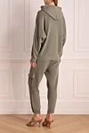 Green cotton walking suit for women Brunello Cucinelli - sewn hood. one breast pocket, three trouser pockets. 100% cotton. Country of manufacture: Italy. Care: specialized cleaning - photo 4