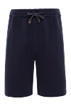Brunello Cucinelli Blue cotton and polyamide shorts for men - 94% cotton, 6% polyamide. Country of manufacture: Italy. Care: specialized cleaning - photo 1