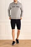 Blue cotton and polyamide shorts for men Brunello Cucinelli - 94% cotton, 6% polyamide. Country of manufacture: Italy. Care: specialized cleaning - photo 2