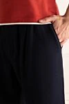 Brunello Cucinelli Blue cotton and polyamide shorts for men - 94% cotton, 6% polyamide. Country of manufacture: Italy. Care: specialized cleaning - photo 5