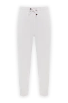 Brunello Cucinelli White cotton pants for men - 100% cotton. Country of manufacture: Italy. Care: specialized cleaning - photo 1