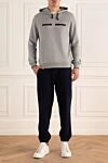 Blue cotton pants for men Brunello Cucinelli - 100% cotton. Country of manufacture: Italy. Care: specialized cleaning - photo 2