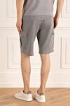 Gray cotton and polyamide shorts for men Brunello Cucinelli - 94% cotton, 6% polyamide. Closure: button, zipper. two side leg pockets, two back pockets with flaps. Country of manufacture: Italy. Care: specialized cleaning - photo 4
