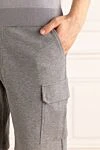 Brunello Cucinelli Gray cotton and polyamide shorts for men - 94% cotton, 6% polyamide. Closure: button, zipper. two side leg pockets, two back pockets with flaps. Country of manufacture: Italy. Care: specialized cleaning - photo 5