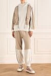 White cotton walking suit for women Brunello Cucinelli - contrasting inserts, sewn hood. four pockets. 100% cotton. zipper. Country of manufacture: Italy. Care: specialized cleaning - photo 2
