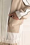 Brunello Cucinelli White cotton walking suit for women - contrasting inserts, sewn hood. four pockets. 100% cotton. zipper. Country of manufacture: Italy. Care: specialized cleaning - photo 5