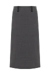 Brunello Cucinelli Юбка серая женская - разрез снизу. 75% шерсть, 23% полиамид, 2% эластан. эластичный пояс. Страна производитель: Италия. Уход: специализированная чистка - фото 1