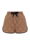 Brunello Cucinelli Brown nylon shorts for women - drawstring. three pockets. quilted texture. 100% nylon. Country of manufacture: Italy. Care: specialized cleaning - photo 1