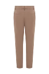 Brown cotton pants for women Brunello Cucinelli - 97% cotton, 3% elastane. button, zipper. two side pockets, two back pockets. Country of manufacture: Italy. Care: specialized cleaning - photo 6