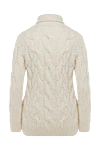 Golf white for women Casheart - textured knitwear. 68% wool, 22% polyamide, 10% cashmere. Country of manufacture: Italy. Care: specialized cleaning - photo 6