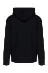 Hoodie made of cotton and elastane black men's Kiton - hood. 89% cotton, 11% elastane. Country of manufacture: Italy. Care: specialized cleaning - photo 6