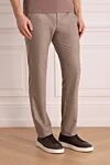 Cesare di Napoli Men's beige trousers - 90% wool, 8% cashmere, 2% elastane. Country of manufacture: Italy. Care: specialized cleaning - photo 3